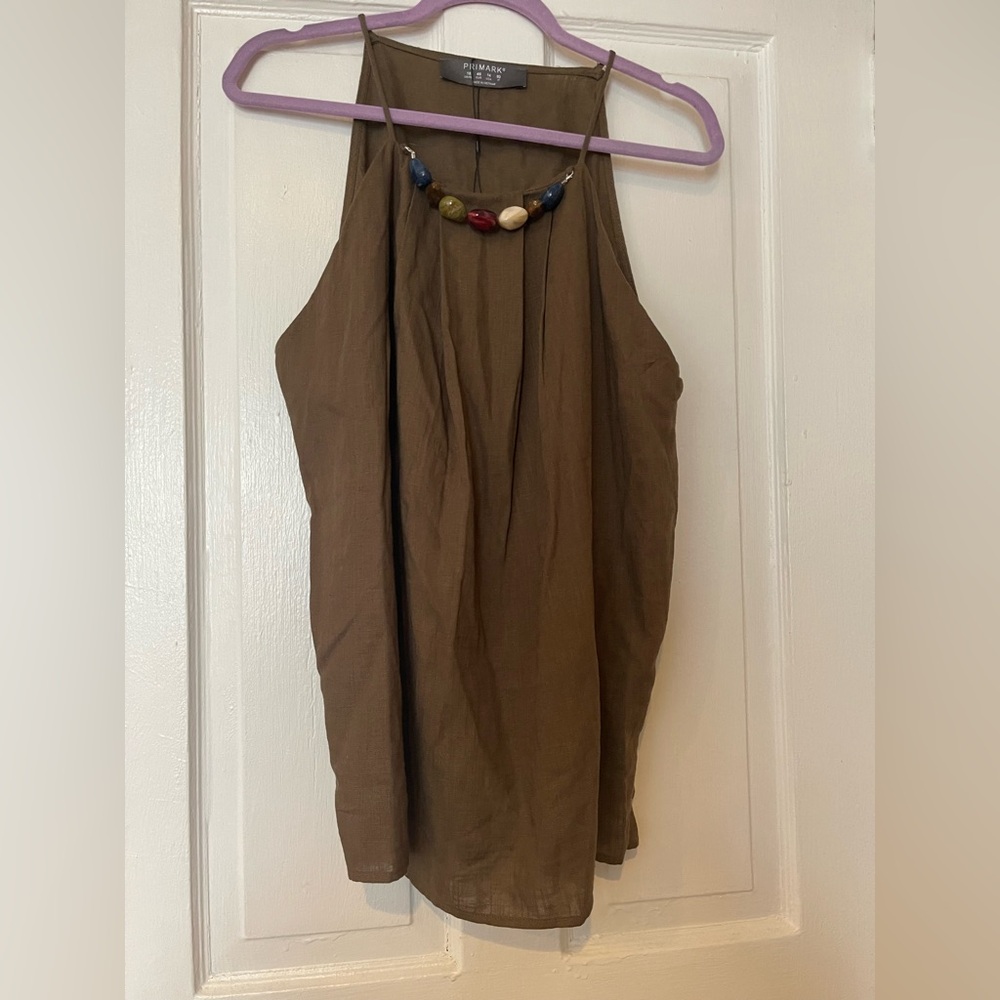Primark Brown Sleeveless Blouse